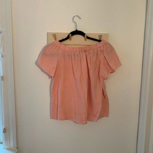 Rebecca Taylor Off the Shoulder Cotton Top